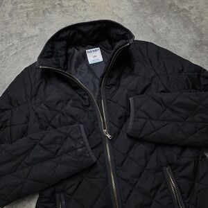 Old Navy Quilted Black Full Zip Jacket‎ Womens Size Small